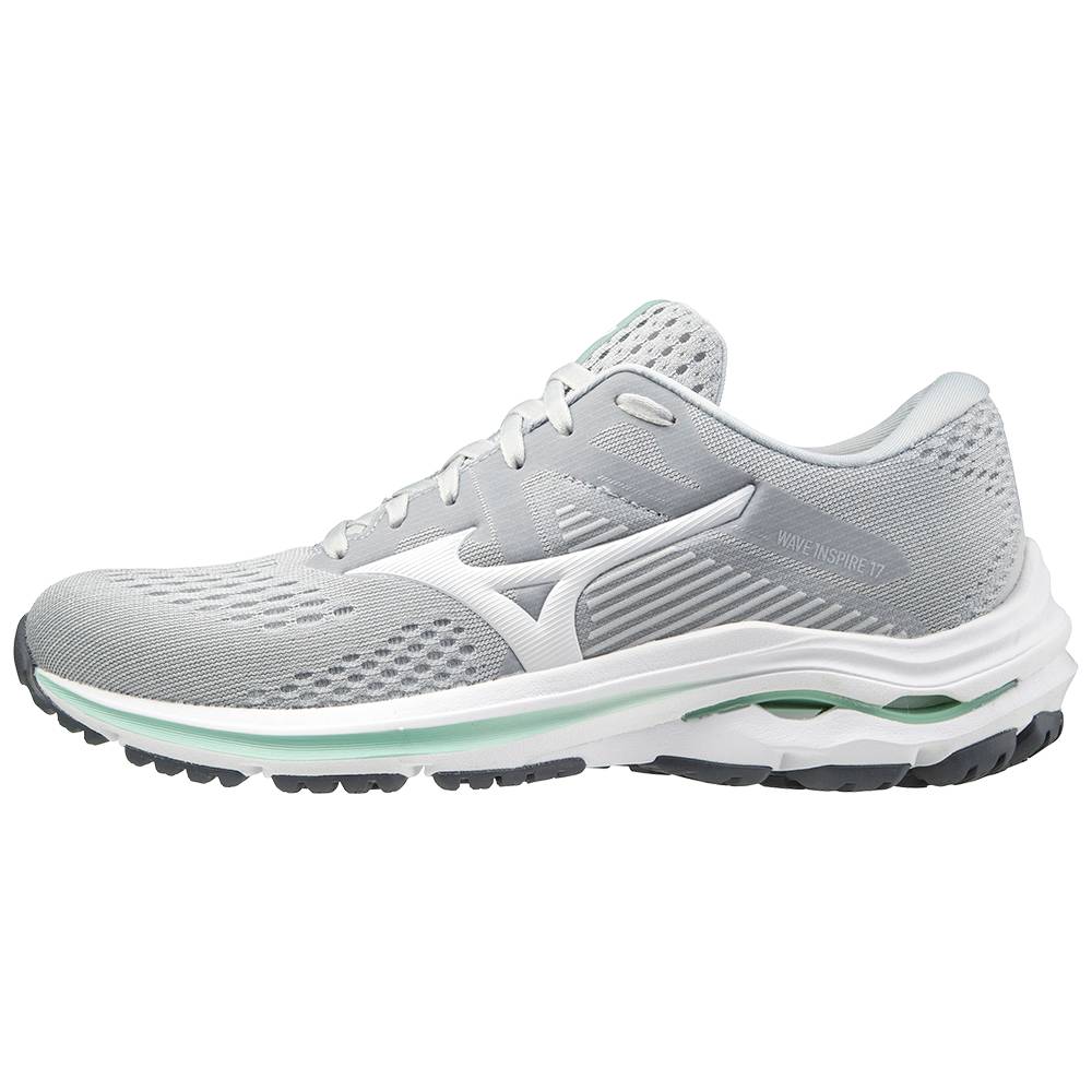 Scarpe Running Mizuno Wave Inspire 17 Donna - Grigie/Bianche - 38216-FBUC